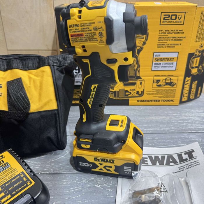 3-швидкісний ударний шуруповерт DeWalt DCF850P1 20В МАХ* ATOMIC