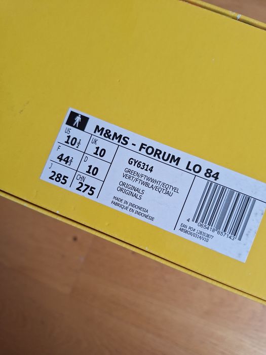Męskie buty adidasy trampki forum low adidas m&ms zielone skóra 44 2/3