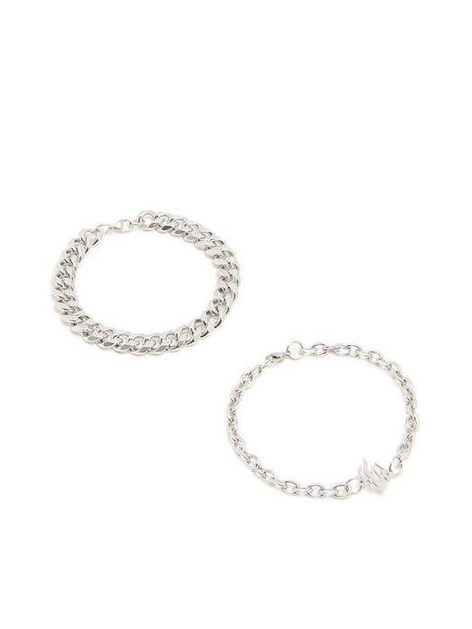 Nowy srebrny komplet zestaw dwóch bransoletek bransolet 2 pack Cropp