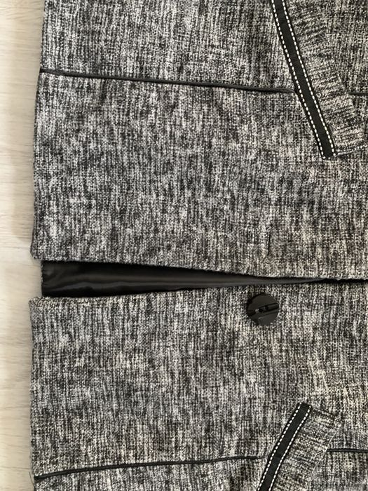 Szaro - czarny żakiet damski/ kurtka w stylu retro