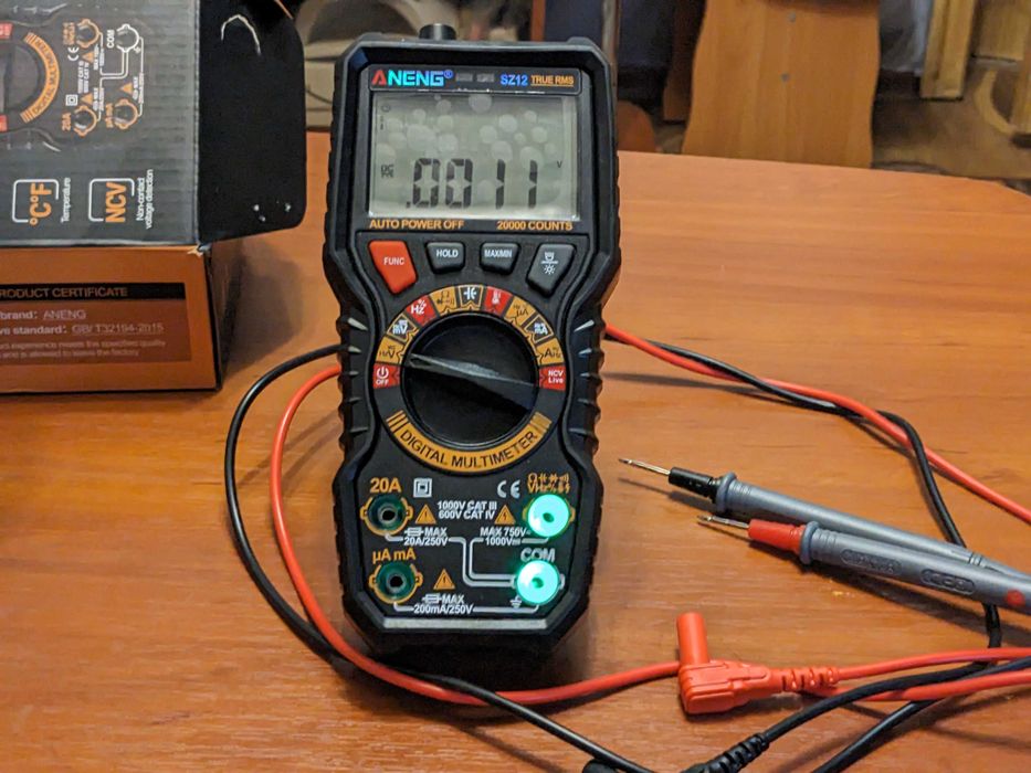 ANENG SZ12 високоточний мультиметр True RMS розрядністю 20000 відліків