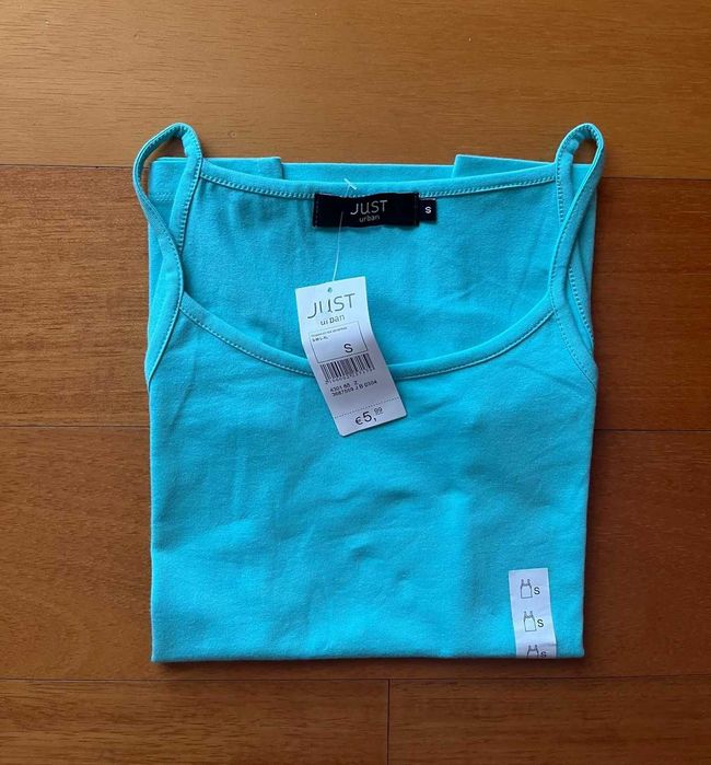 Top de senhora azul turquesa - Tamanho S