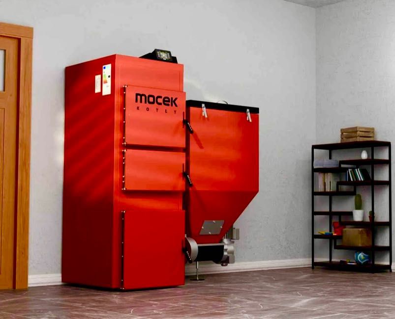 Kocioł na ekogroszek 15 kw Mocek z możliwością pellet drewno 5 klasa