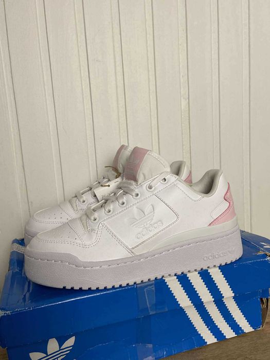 Buty tenisówki adidas forum bold białe org skórzane 38