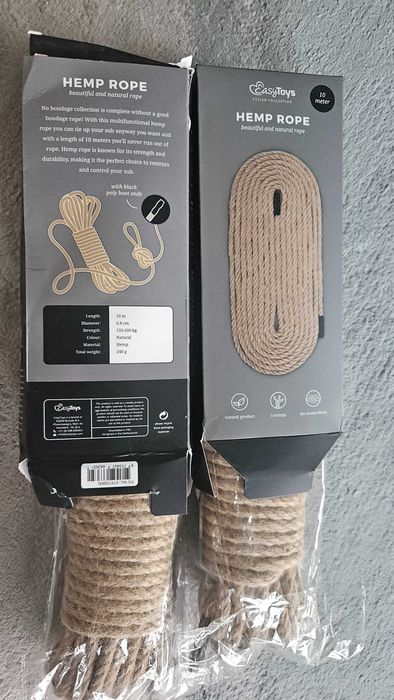 2 x  sznur konopny 10 m bondage