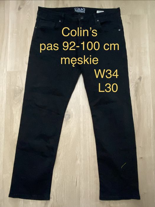 Colin’s L W34 L30 męskie spodnie czarne jeansy dżinsy Vintage