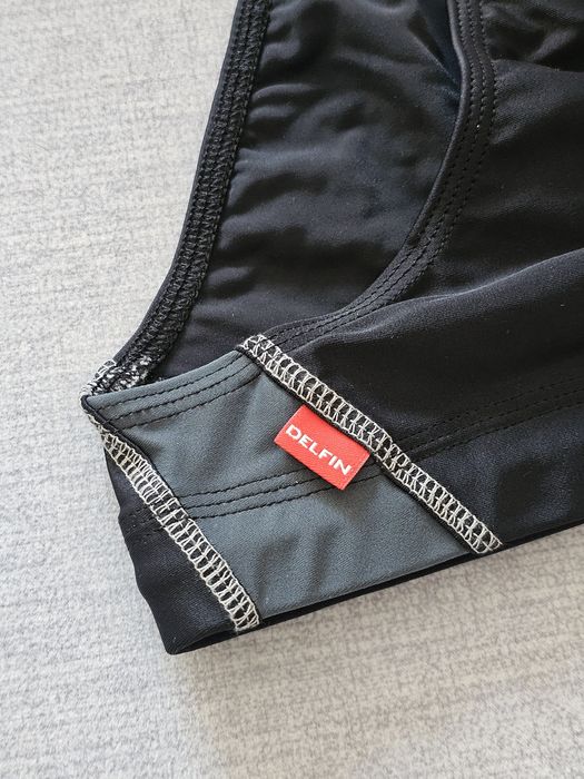 Kąpielówki męskie sportowe czarne szybkoschnące slipy basen plaża Size S