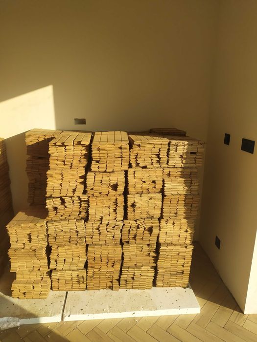 Podłoga parkiet bukowy i  brzozowy