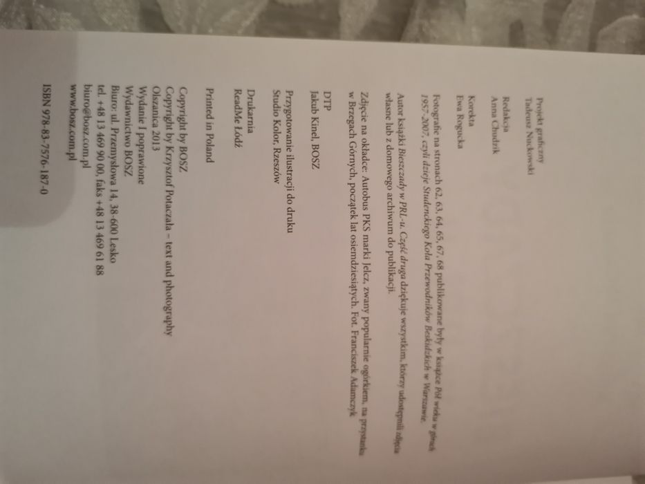Krzysztof Potaczała, Bieszczady w PRL u 2. Wyd. I