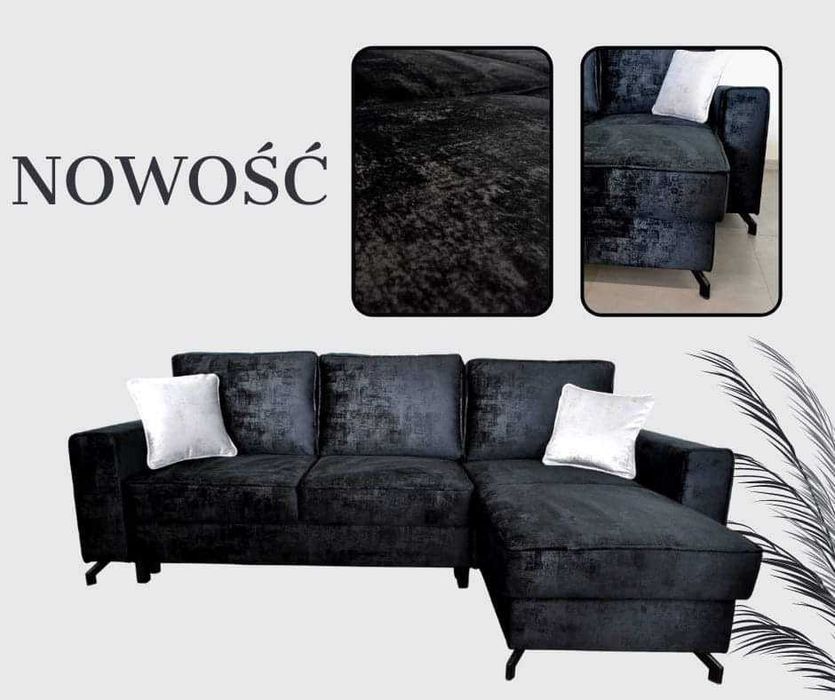 Narożnik Senator f-cja spania + dwa  pojemniki na pościel