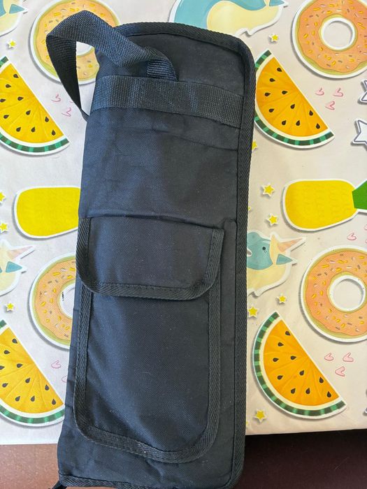 Pad de treino percussão + 8 baquetas + saco de transporte