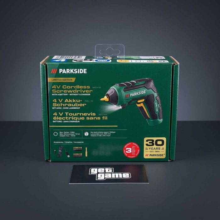 Aparafusadora Sem Fios Parkside 4V Edição Limitada » Selada / Nova / Com acessorios