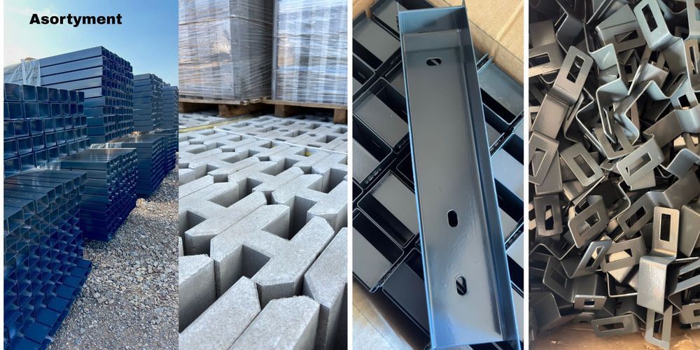 Ogrodzenie Panelowe 3D Komplet Panel Podmurowka Słupek Przeslo Transport