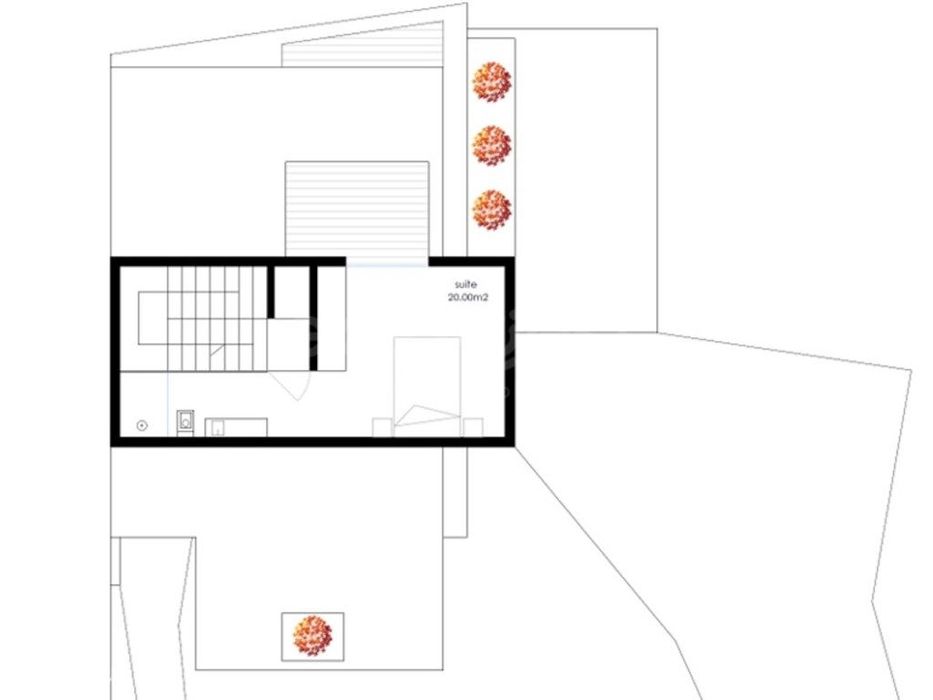 Lote 425 m2 para construção de moradia com 3 pisos, garagem e piscina