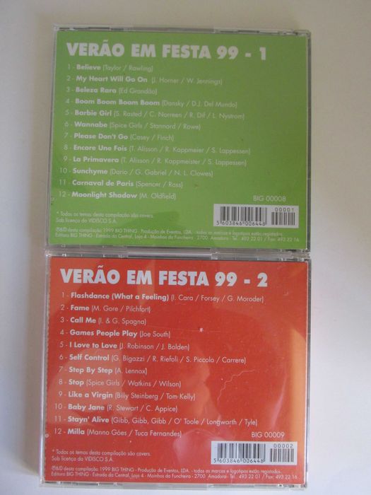 VERÃO Em Festa, uma coleção de 9 CDs, com alguns ainda selados