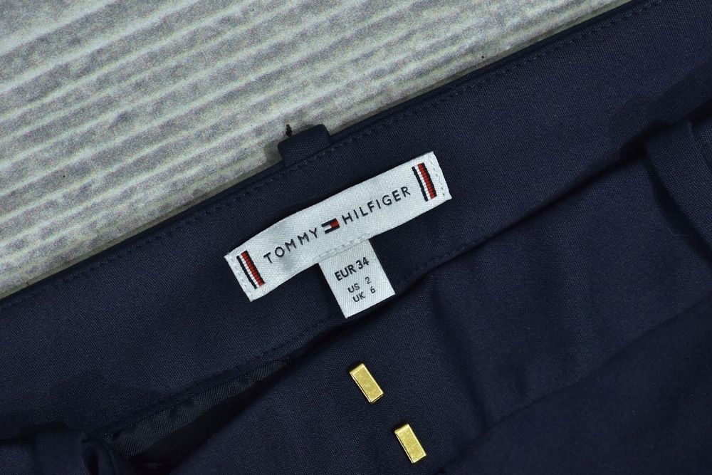 Tommy Hilfiger Granatowe Eleganckie Spodnie Damskie 34