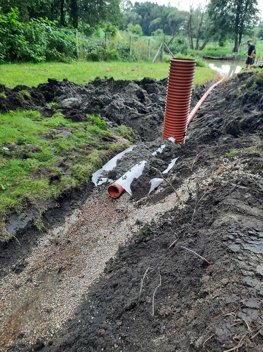 minikoparka, szamba ,trawniki  drenaże melioracje odwodnienia koparka