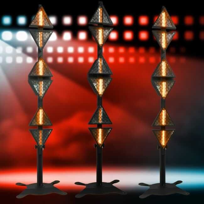 EVOLIGHTS LUMEN ONE 6x60W WW 96x0,5W RGB LED reflektor sceniczny retro