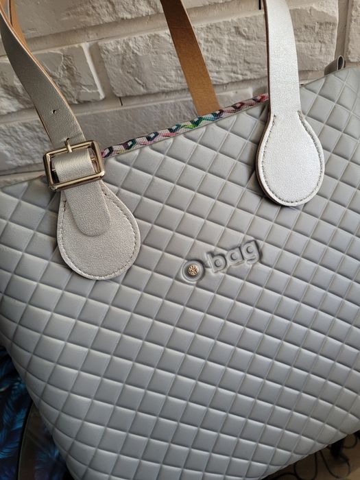 Obag mini Matelasse / pikowany Silver