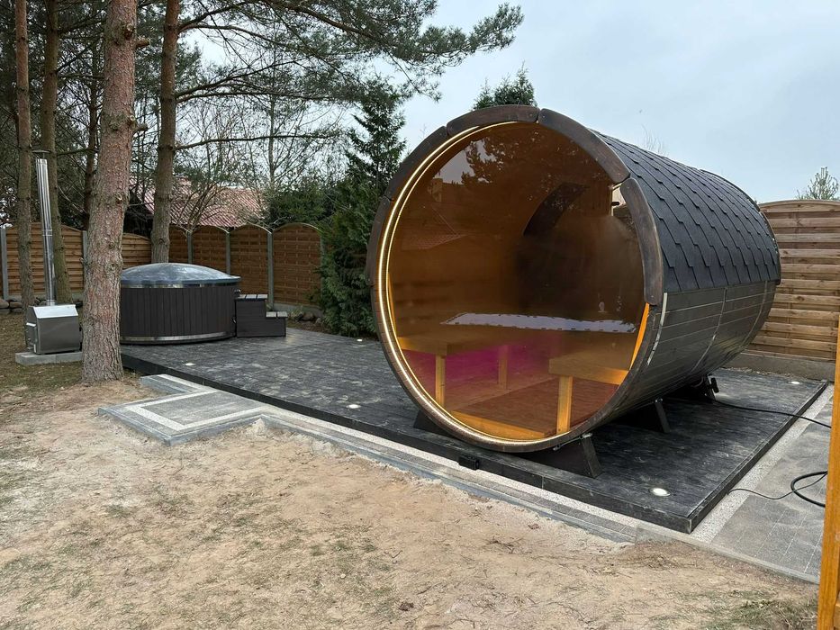 Sauna Ogrodowa 300 cm Spa Balia Jacuzzi Spa Basen Led