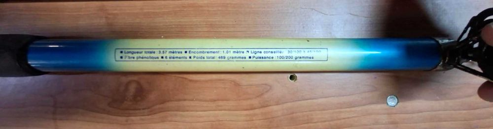 Cana de pesca telescópica em carbono grande e sem carreto