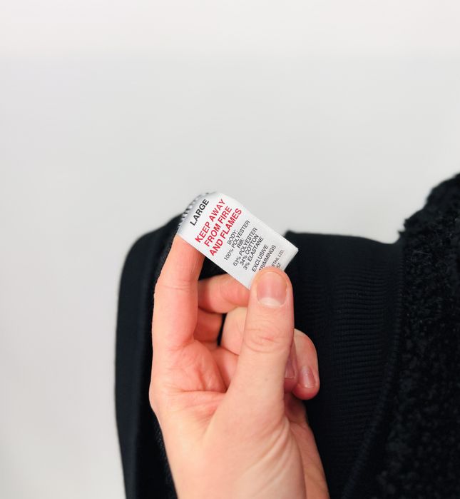 Czarna bluza baranek z zamkiem L 40 Papaya