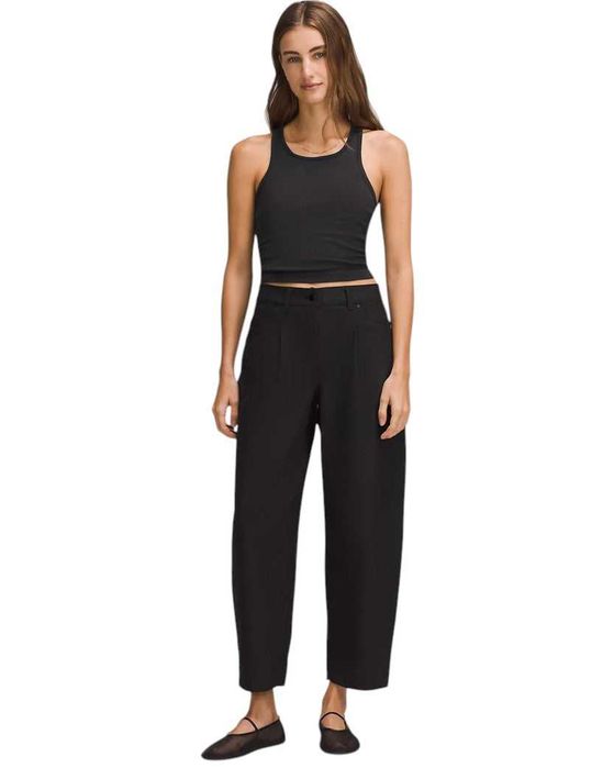 Майка Lululemon Ebb to Street Cropped Racerback Tank Top White \ Black