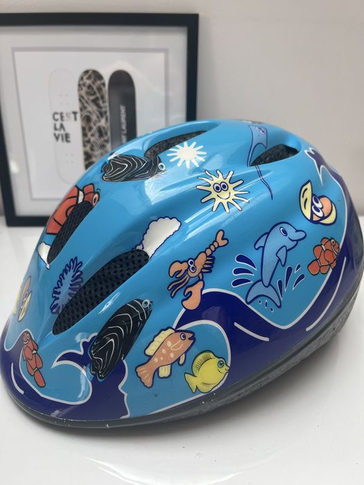 Kask rowerowy dla dziecka z motywem morza