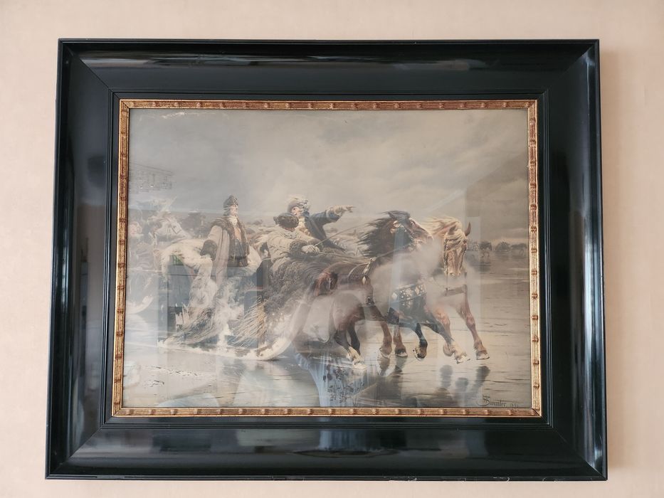 Obraz Wilhelm Simmler 117x94 rama lakowa biedermeier druk artystyczny