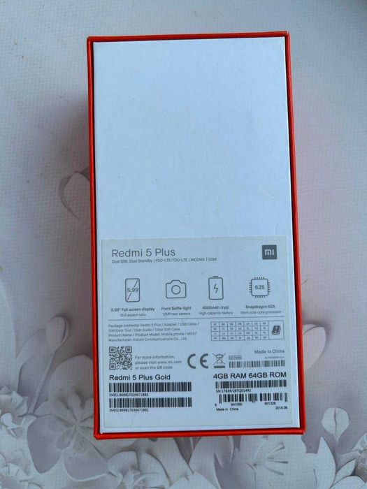 Xiaomi Redmi 5 Plus 4/64GB Gold • Рідна коробка • Топова версія