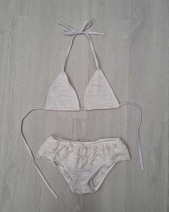 Biały strój kąpielowy, bikini XS/S