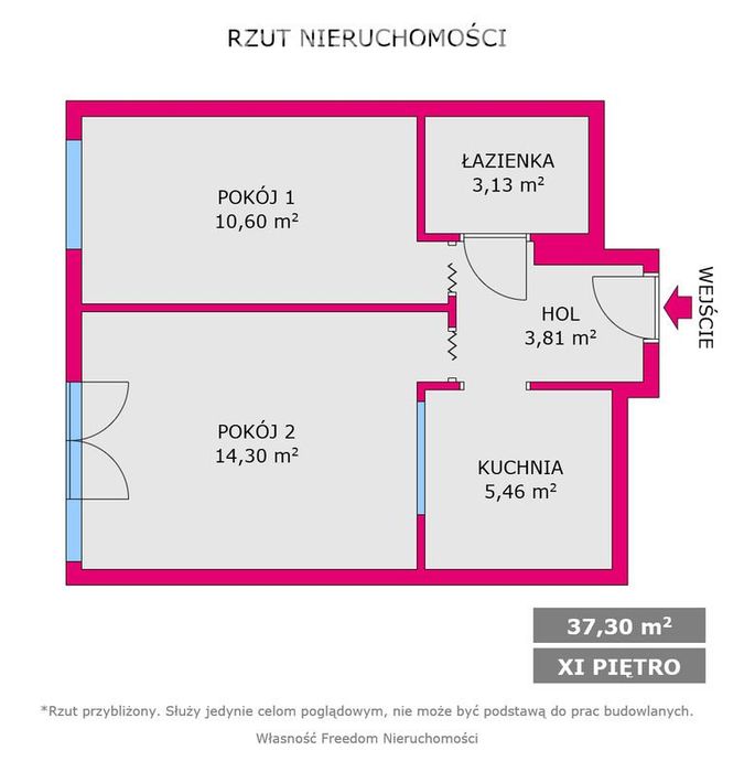 Dwa pokoje | Uniwersytecka | 11 piętro | UŚ