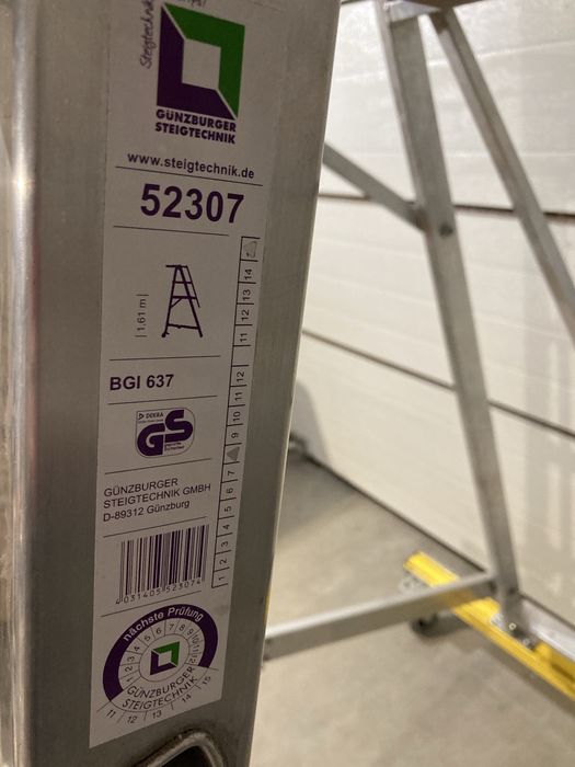 Podest magazynowy alu mobilny składany 161 cm koła poręcz solidny de