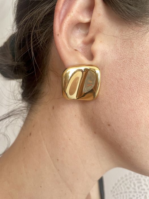 Avon вінтажні сережки кліпси золотисті американський вінтаж