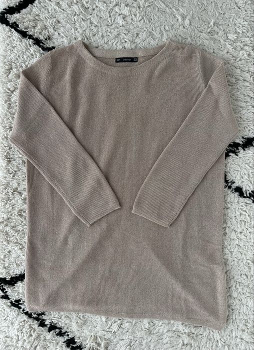 Camisola de malha dourada ZARA