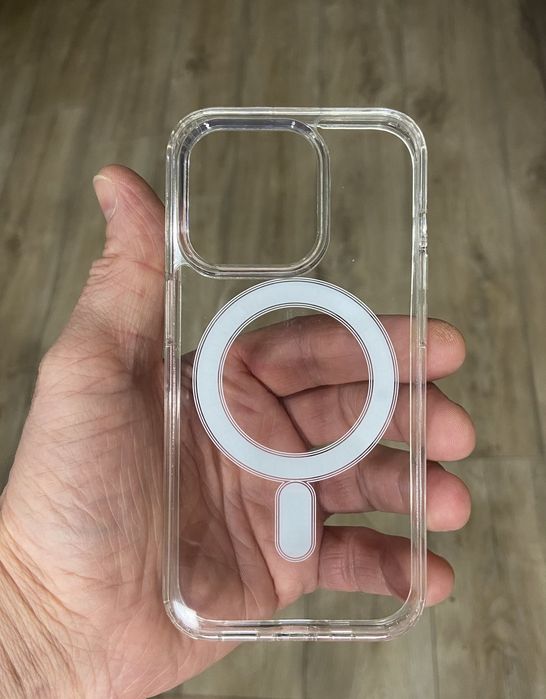 Чехол iPhone 13 14 15 Pro Max Прозрачный | Все модели. Чохол айфон прозорий Clear Case MagSafe протиударний