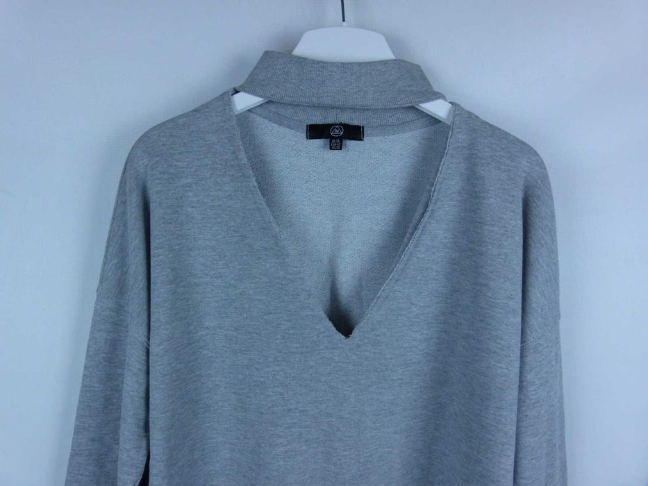 Missguided szara bluza bluzka dekolt 14 / 42