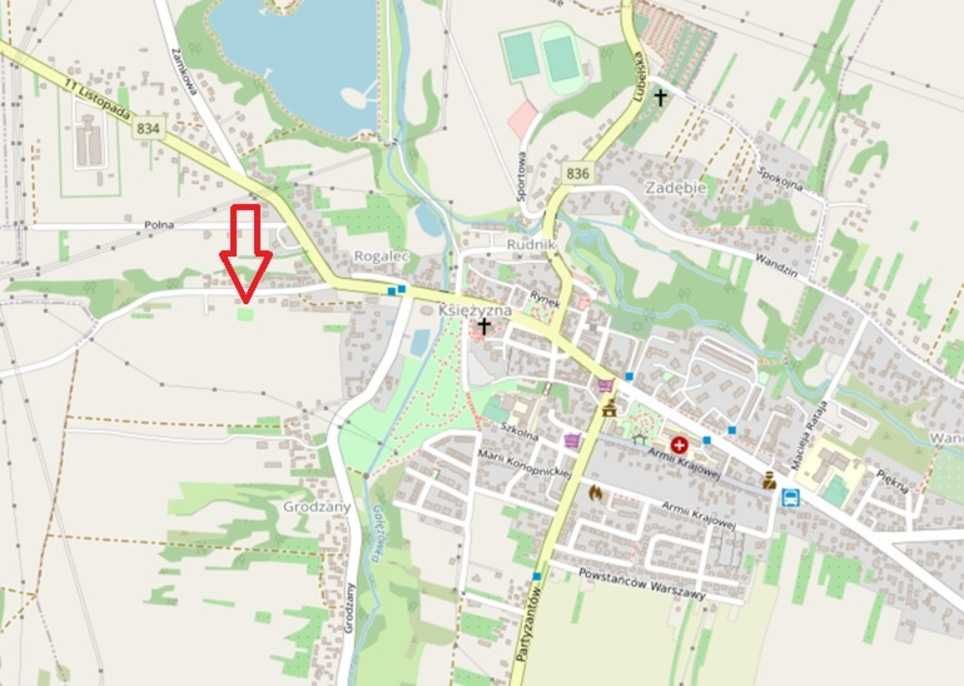 Na sprzedaż działka budowlana – 1017 m² – Bychawa Miasto