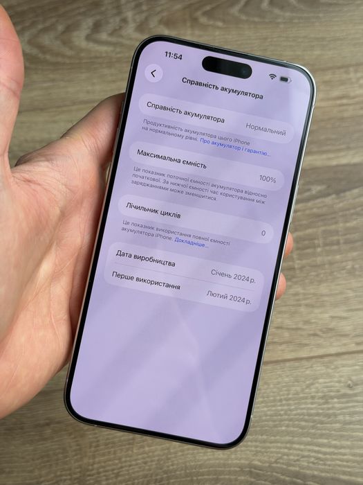 АКБ 100% Гарний Apple iPhone 15 Pro Max 256 White Neverlock #11083