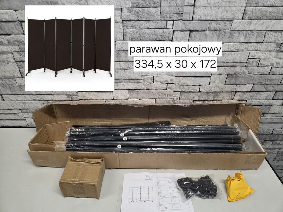 Parawan pokojowy na kółkach 334,5 cm