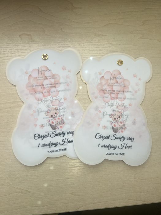 Zaproszenie na chrzest święty lub roczek