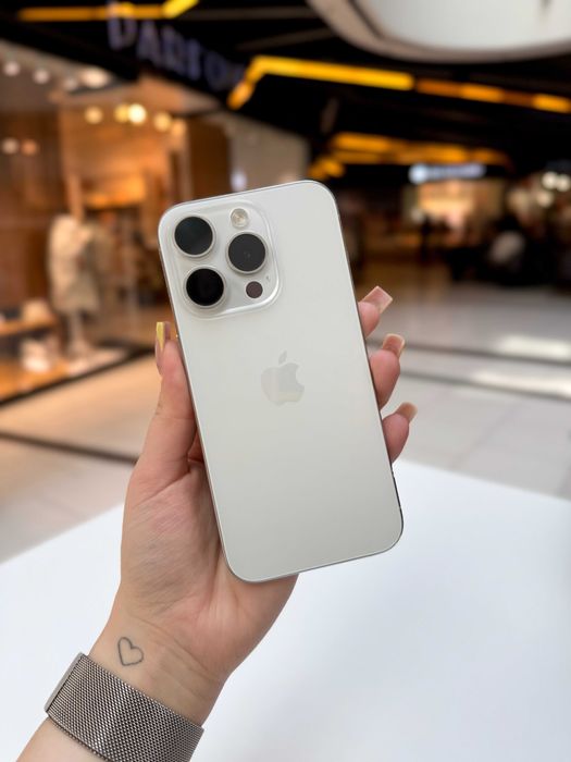 iPhone 15 Pro 128 GB White Titanium | 2 lata gwarancji! | Na Dzień Dziecka!