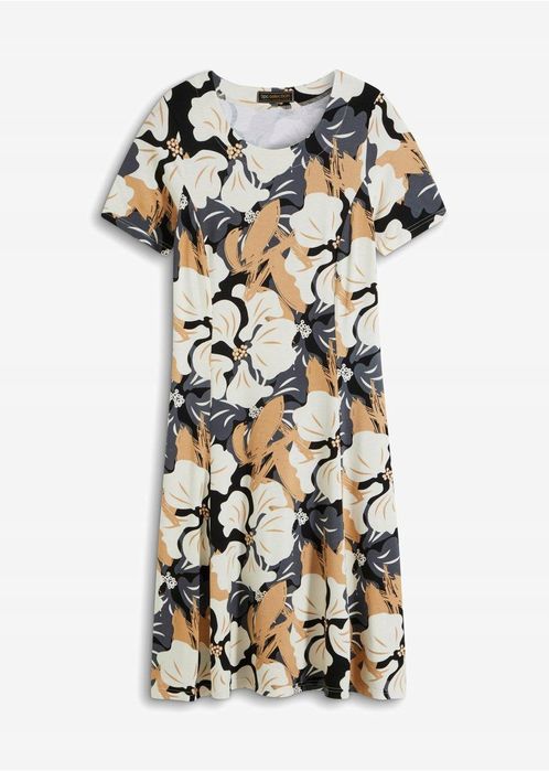 B.P.C sukienka z dżerseju w kwiaty ^36/38