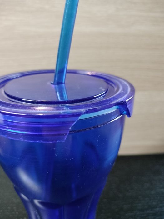 Plastic Cup with Integrated Straw64737974389122122