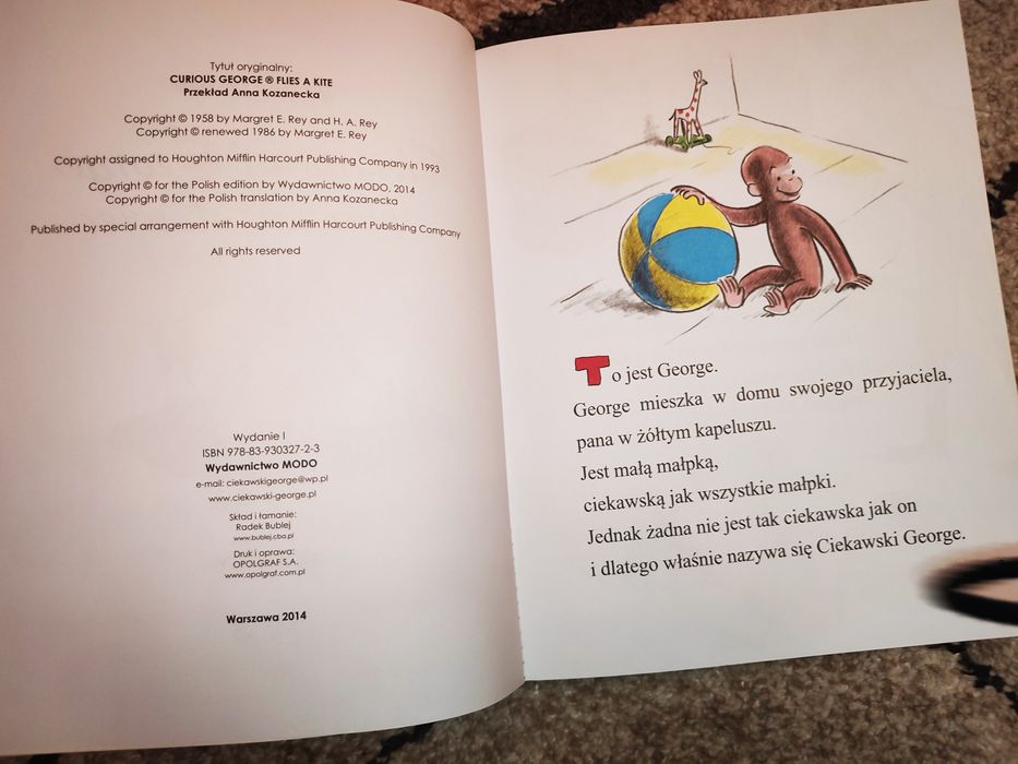 Książka "Ciekawski George puszcza latawiec"