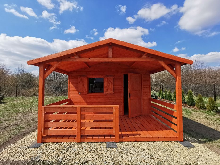 Domek letniskowy domek drewniany z tarasem