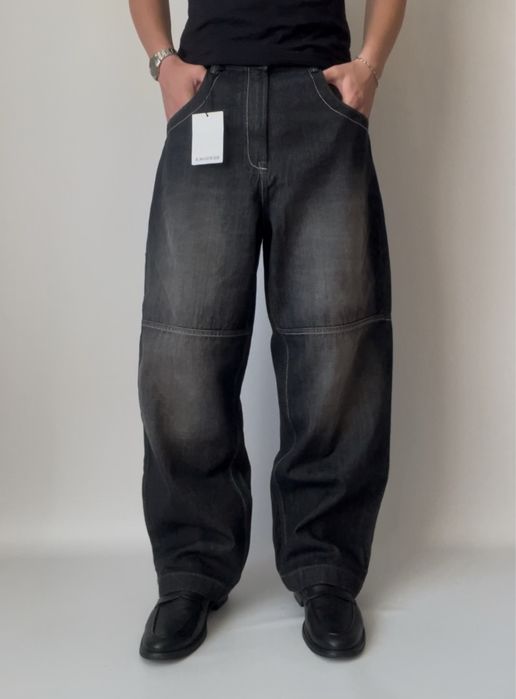 NEW black SUPER BAGGY jeans BERSHKA нові дуже широкі джинси