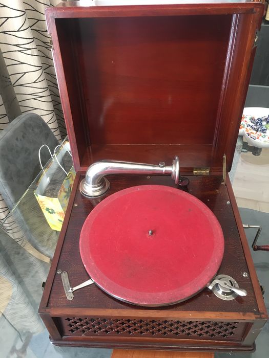 Grafonola caixa madeira