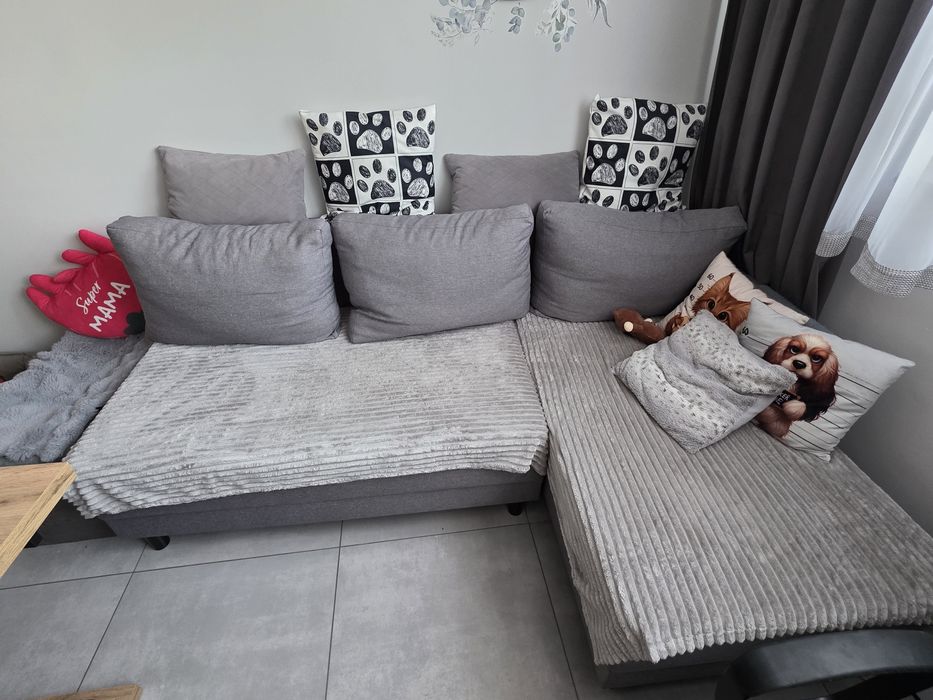 Naroznik 200x135 cm szary