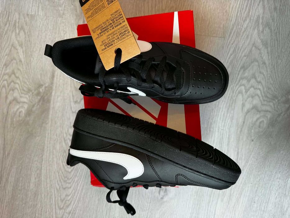 Buty Nike court borough low recraft biało czarne 40 sneakersy